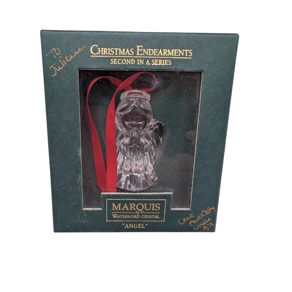 Retired Christmas Endearments Waterford Crystal Angel - Second In A Series